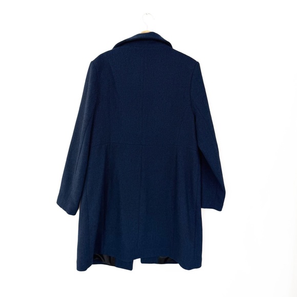Banana Republic Coat Womens XL Tailored Overcoat Blue Three Button Lined New - Picture 10 of 12